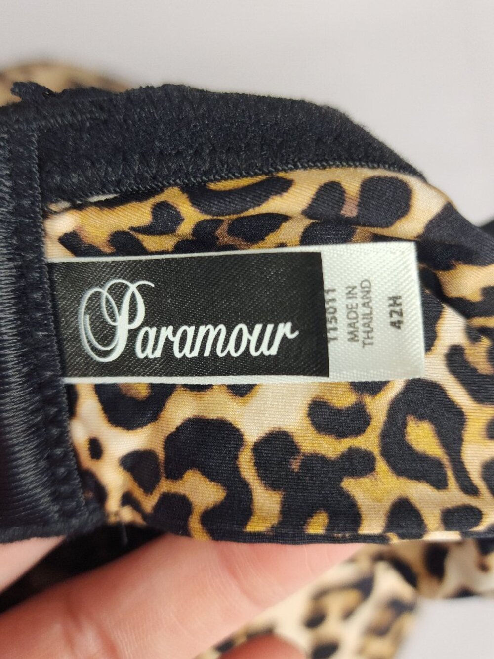 Paramour Felina Carolina Seamless Plunge Bra 42H Leopard Lace Racerback NWT - Picture 4 of 10